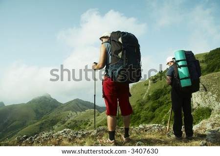 People overview mountains landscapes