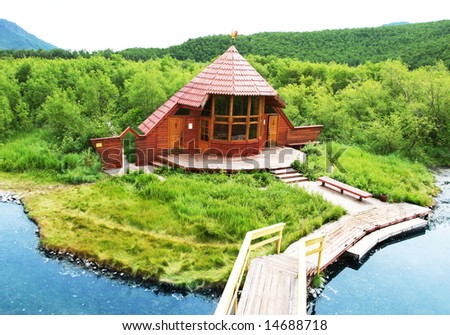 Woods house in Kamchatkian reservation
