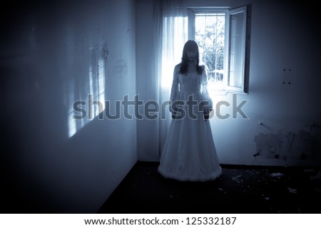 Horror Scene of a Scary Woman\'s Ghost
