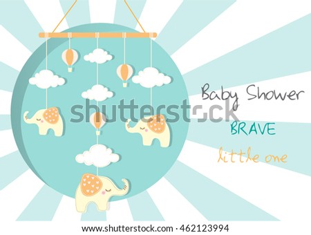 Baby crib hanging toy on stripe backgrounds,Vector illustrations