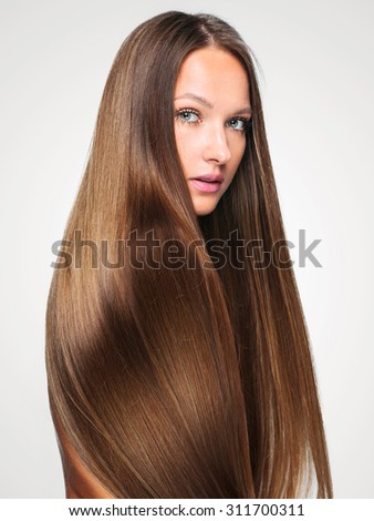 beautiful woman with long hair