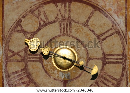 Detail of old clock-face