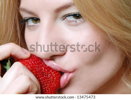 blonde with strawberry