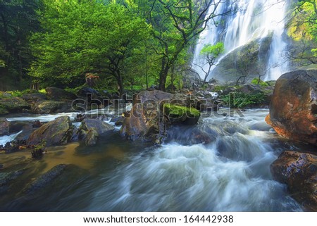 Waterfall Landscape Photography Klonglarn National park, Kampangpetch, Thailand as Relaxing Nature