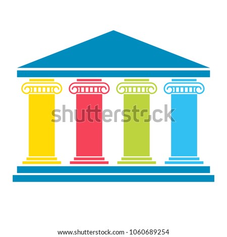 Four column diagram. Clipart image isolated on white background ストックフォト © 