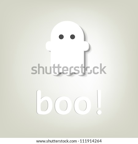 little ghost. creative poster for Halloween.