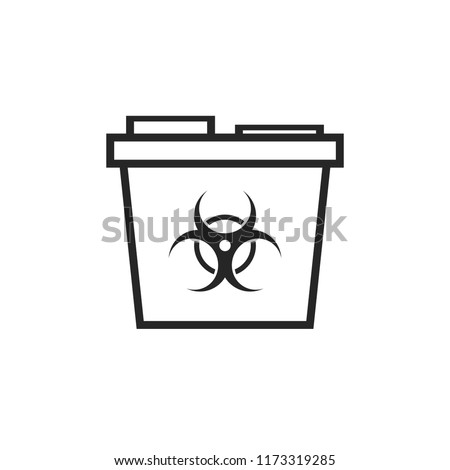 Sharp container outline icon. Clipart image isolated on white background