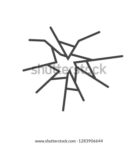 Broken glass icon. Clipart image isolated on white background
