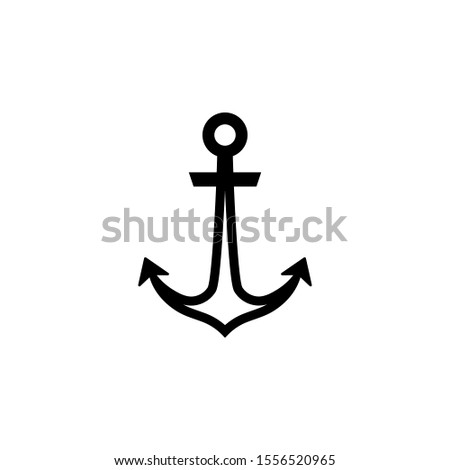 Anchor outline icon. Clipart image isolated on white background