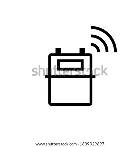 Gas smart meter outline icon. Clipart image isolated on white background