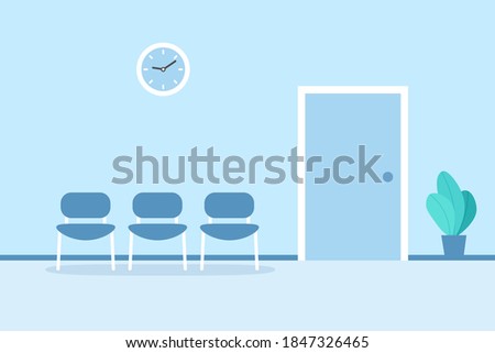 Waiting room illustration. Clipart image.