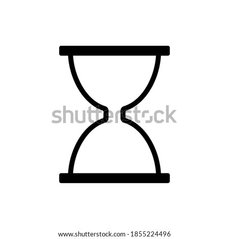 Empty hourglass simple icon. Clipart image isolated on white background.