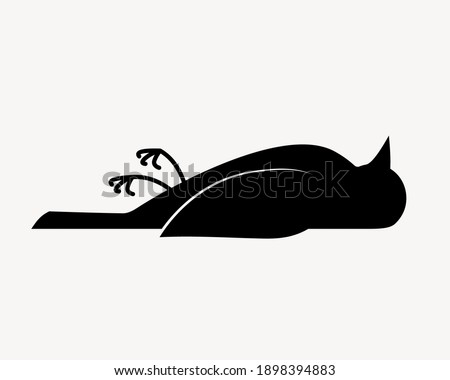 Dead bird silhouette icon. Clipart image isolated on white background.