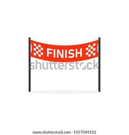 Finish arch icon. Clipart image isolated on white background.