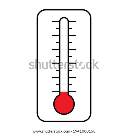 Blank empty thermometer icon. Clipart image isolated on white background