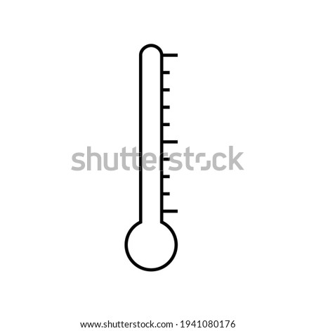 Blank empty thermometer icon. Clipart image isolated on white background
