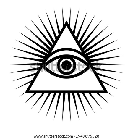 3rd eye symbol. Clipart image isolated on white background.