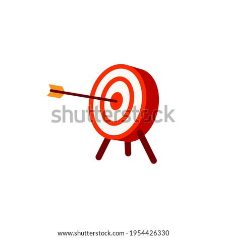 Goal met icon. Clipart image isolated on white background.