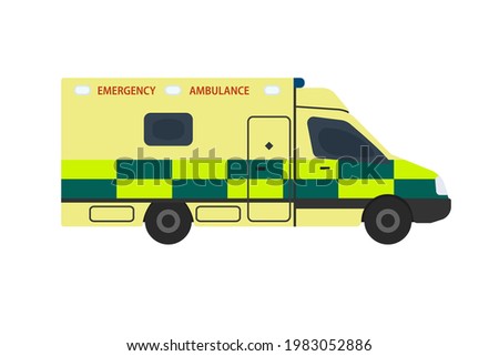 UK ambulance icon. Clipart image isolated on white background