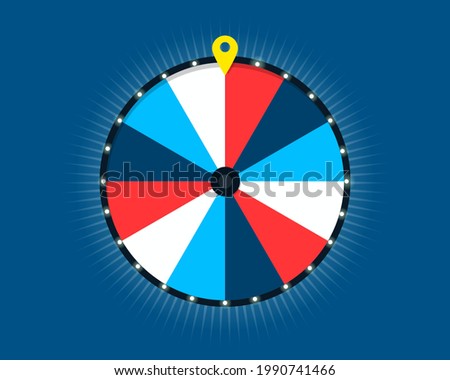 Wheel of fortune 12 slots design. Clipart image