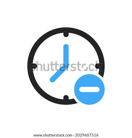 Time reduce simple icon. Clipart image isolated on white background