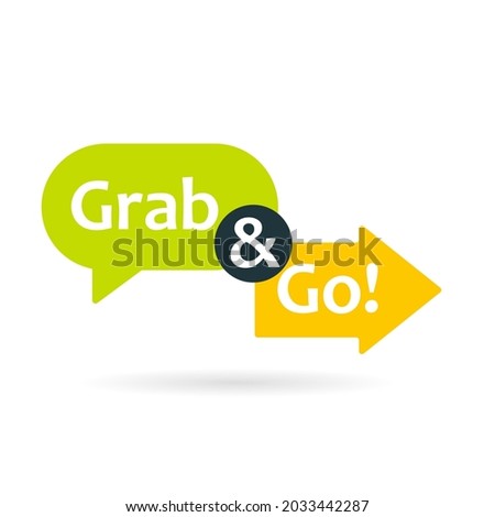 Grab and Go icon. Clipart image isolated on white background 商業照片 © 