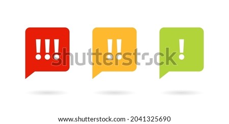 High Medium Low priority square icon set. Clipart image isolated on white background