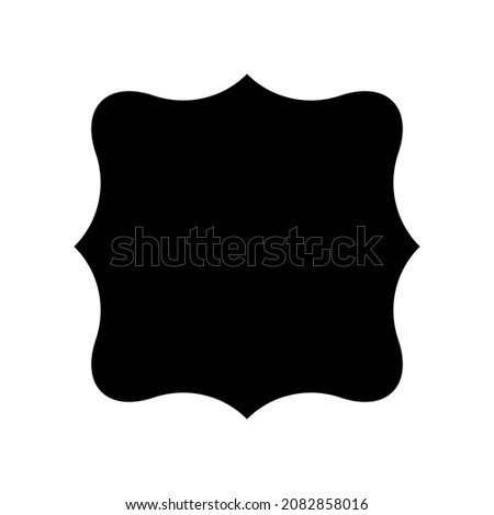 Fancy square label template silhouette. Clipart image isolated on white background 商業照片 © 