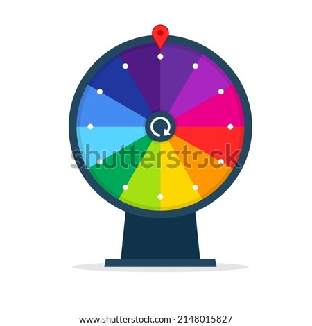 Blank wheel of fortune 12 slots icon. Clipart image isolated on white background