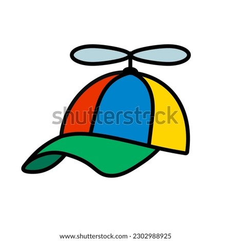 Pinwheel hat filled outline icon. Clipart image isolated on white background