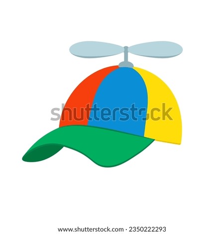 Pinwheel hat icon. Clipart image isolated on white background