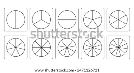 blank probability spinner template 2-11 section. Clipart image