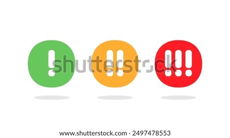 Low Medium High priority icon. Clipart image isolated on white background