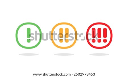 Low Medium High priority icon. Clipart image isolated on white background