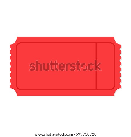 ticket stub icon. Vector illustration isolated on white background