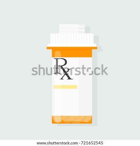 Prescription bottle icon. Clipart image isolated on white background