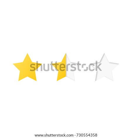 Star rating system. Clipart image isolated on white background