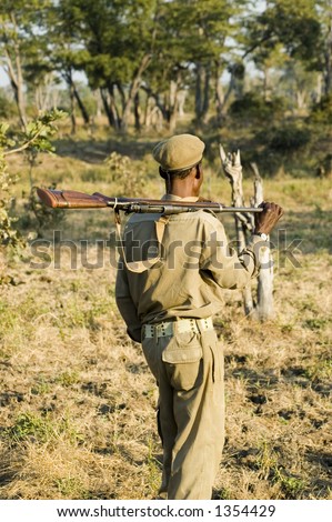 Park ranger in South Luangwa National Park, Zambia