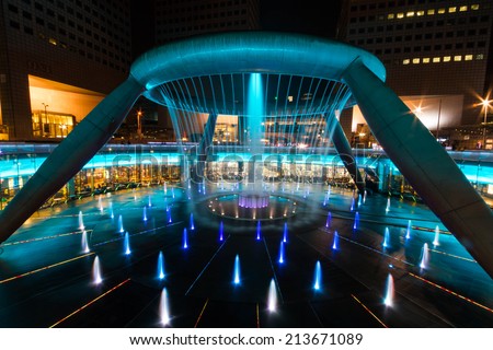 SINGAPORE - JULY 7, 2014 : Fountain of Wealth at Suntec city in Singapore