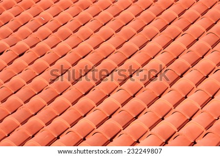 red tiles roof for background