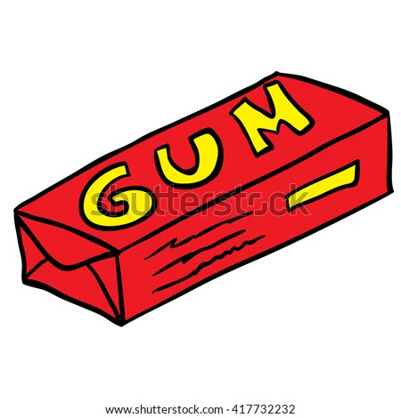 Pack Of Gum Cartoon Illustration - 417732232 : Shutterstock