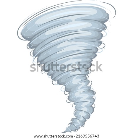 Tornano, Hurricane icon. Cartoon destructive tornado, whirlwind or climate threat vector illustration. Foto stock © 