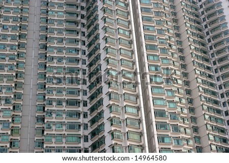Tall apartment block in,China.