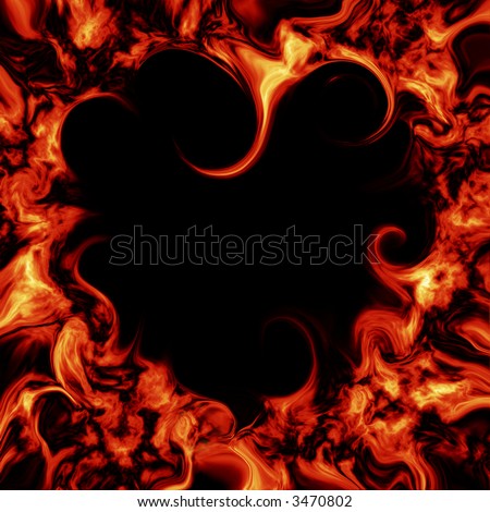 Burning flame in the form of heart