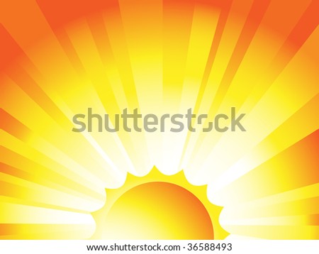 Sunrise Ray Background Vector - 36588493 : Shutterstock