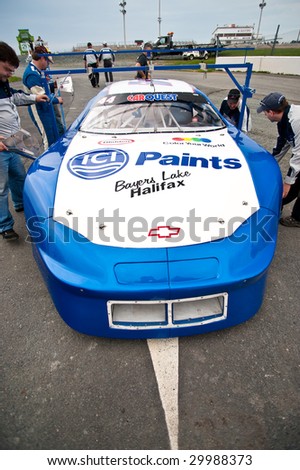 HALIFAX, NS - May 9: The #44 car of Wayne Smith from the Maritime Pro Stock Tour at a Tech \'n Tune event at Scotia SpeedWorld on May 9th.