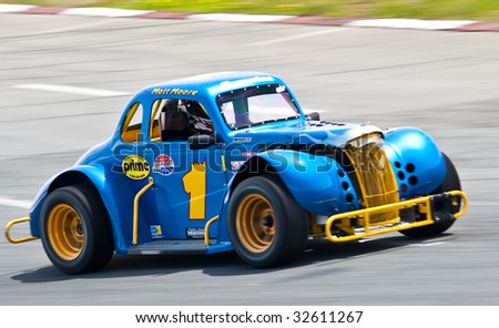 HALIFAX, NOVA SCOTIA - MAY 23: The #1 car of Matt Moore in racing action during the first race of the Maritime League of Legends, May 23, 2009.