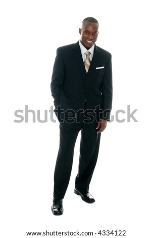 Handsome Man In Black Business Suit. Stock Photo 4334122 : Shutterstock