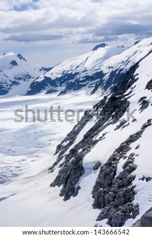Alaska, aerial view of mountain - Travel Destination
