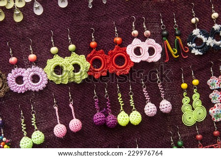 Women Fashion Accessories - Various Items Of Crocheted Earrings / Fashion - Crochet Earrings Patterns